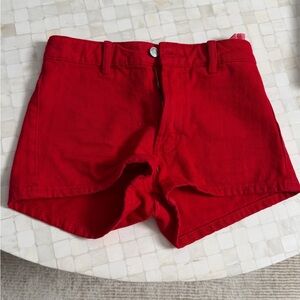 Zara Vibrant Red Jean Shorts